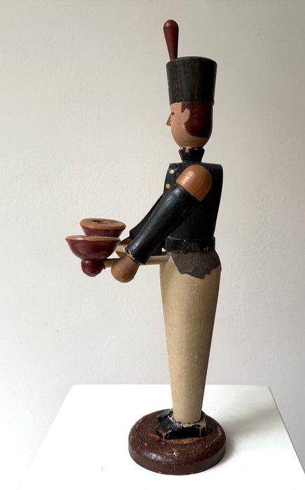 Kerstbeeldje - Lichtengel of mijnwerker - Hout - Erzgebirge,, Diversen, Kerst