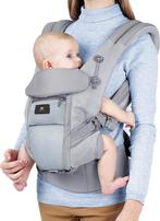 Deryan Ergonomische Draagzak - Buikdrager 4-in-1 Grijs, Verzenden, Nieuw