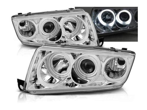 CCFL Angel Eyes koplampen Chrome geschikt voor Skoda Fabia 1, Auto-onderdelen, Verlichting, Nieuw, Skoda, Verzenden