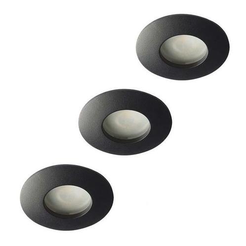 3 spotjes zwart | IP65 inbouwspot LED badkamer | 3.5W 3000K, Huis en Inrichting, Lampen | Spots, Plafondspot of Wandspot, Nieuw