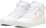 PUMA Carina 2,0 Mid Dames Sneakers - Wit/Roze/Goud - Maat 39, Nieuw, Wit, Verzenden