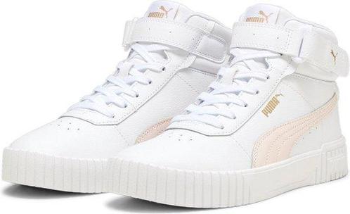 PUMA Carina 2,0 Mid Dames Sneakers - Wit/Roze/Goud - Maat 39, Kleding | Dames, Schoenen, Wit, Nieuw, Verzenden