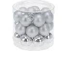 Kerstballen kerstbal 24 x25mm zilver koker leuk vr, Nieuw, Ophalen of Verzenden