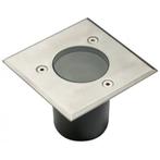 Grondspot geborsteld RVS vierkant 100mm, Ophalen of Verzenden, Nieuw