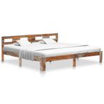 vidaXL Bedframe zonder matras massief hout 200x200 cm, Verzenden, Overige maten, 200 cm, Grijs