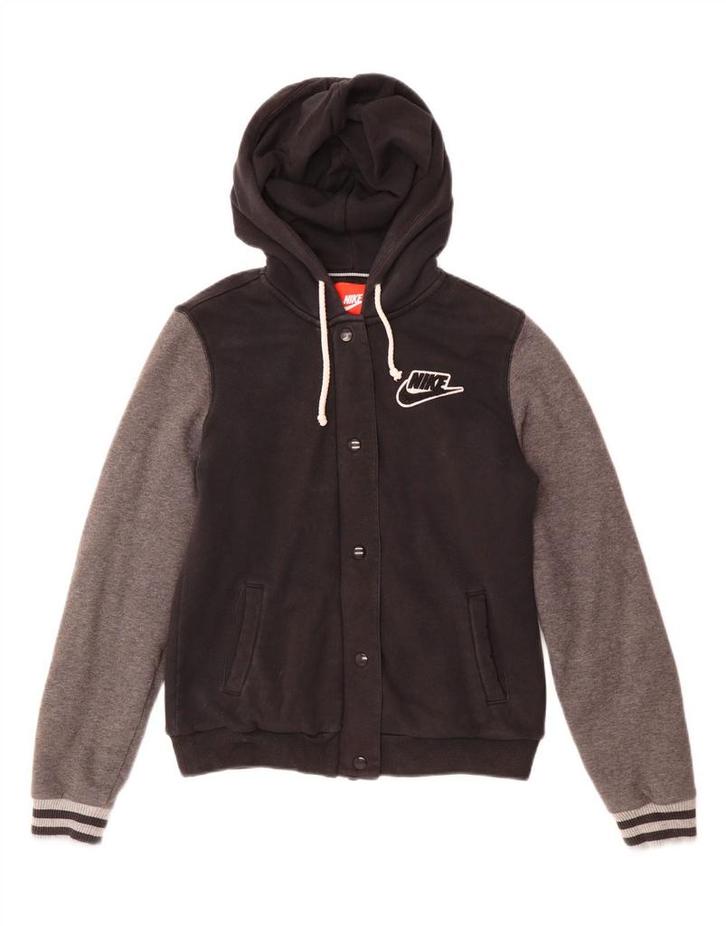NIKE Womens Hooded Tracksuit Top Jacket UK 10 Small Black, Kleding | Dames, Tops, Verzenden