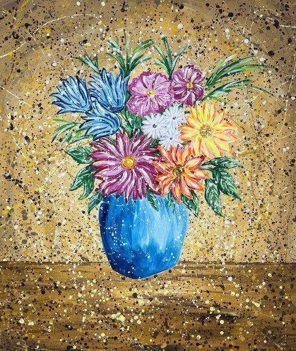 Maria Gubicekova (Maia) - Meadow Flowers - XL, Antiek en Kunst, Kunst | Schilderijen | Modern