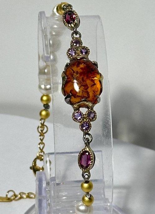 Armband van natuurlijke witte parel; natuurlijke Baltische, Antiek en Kunst, Antiek | Boeken en Bijbels
