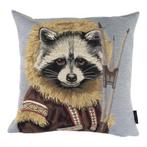 gobelin kussen jas wasbeer 45x45cm, Verzenden, Nieuw