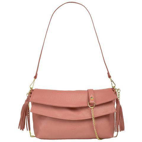 Samantha Look Schoudertas echt leer, made in italy, Sieraden, Tassen en Uiterlijk, Tassen | Damestassen, Nieuw, Verzenden