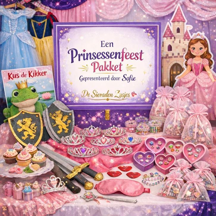 Prinsessenfeest - verhuur roze betoverende feestkist, Diensten en Vakmensen, Kinderfeestjes en Entertainers, Schmink- of Themafeestjes