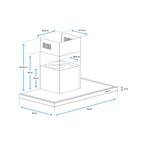 CENDO BMB5090PDZ - Wand Afzuigkap - 90 cm - Zwart, Wandschouwkap, Recirculatie, Nieuw, Ophalen of Verzenden
