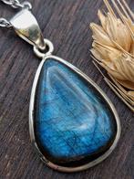 Sieraad van 925-zilver met blauwe labradoriet van, Verzamelen, Mineralen en Fossielen