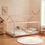[en.casa] Kinderbed Cerro huisbed met bedbodem 120x200 cm ro, Kinderen en Baby's, Kinderkamer | Bedden, Verzenden, Nieuw