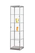 Luxe vitrinekast aluminium 50 cm met LED-verlichting, Nieuw in verpakking