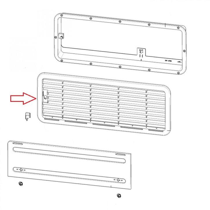 Dometic L200 Luchtafvoerrooster Bodem Grijs, Caravans en Kamperen, Camper-accessoires, Ophalen of Verzenden