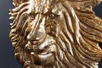 Gouden wanddecoratie WILDLIFE LION 35cm gouden metalen, Huis en Inrichting, Woonaccessoires | Overige, Ophalen of Verzenden, Nieuw