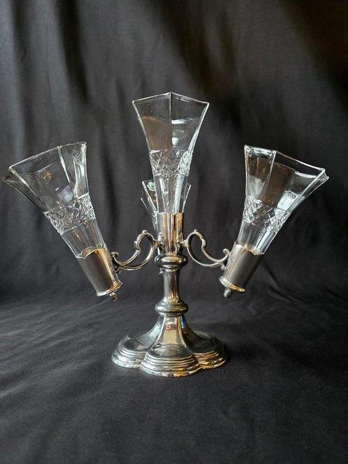 Walker & Hall - Epergne  - Kristal, Verzilverd - Sheffield, Antiek en Kunst, Antiek | Overige Antiek