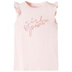 vidaXL Kindershirt met ruches aan de mouwen 116 zachtroze, Verzenden, Nieuw