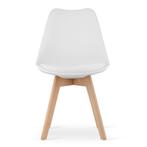 4x witte kuipstoelen - duurzaam houten frame & eco-ledere..., Ophalen of Verzenden, Nieuw