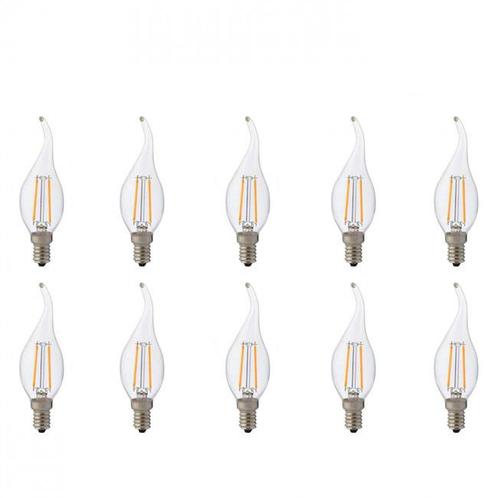 Voordeelpak LED Lamp 10 Pack - Kaarslamp - Filament Flame -, Huis en Inrichting, Lampen | Losse lampen, Led-lamp, Nieuw, E14 (klein)
