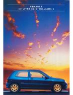 1995 RENAULT CLIO WILLIAMS 2 BROCHURE ENGELS, Boeken, Auto's | Folders en Tijdschriften, Nieuw, Author, Renault