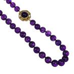 Halsketting - 18 karaat Geel goud Amethist, Nieuw