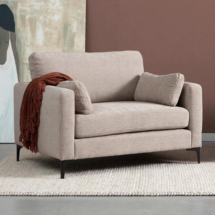 *WOONWINKEL* Fauteuil Beige Stof, Huis en Inrichting, Fauteuils, Nieuw, Stof, Verzenden
