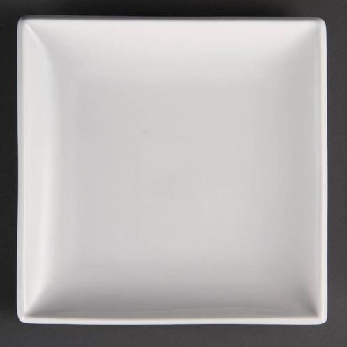 Wit vierkant bord 18 cm (stuks 12), Zakelijke goederen, Horeca | Overige, Verzenden