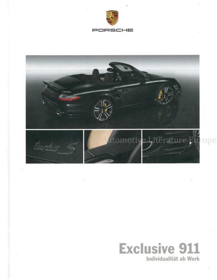 2012 PORSCHE 911 EXCLUSIVE HARDCOVER BROCHURE DUITS, Boeken, Auto's | Folders en Tijdschriften, Porsche