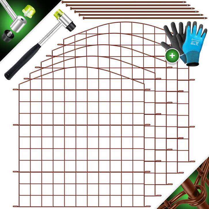 KESSER® Vijverhek 680 cm tuinhek steekhek complete set, Tuin en Terras, Overige Tuin en Terras, Verzenden