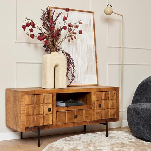 *WOONWINKEL* Starfurn Brandy Tv-meubel In Mangohout 120 Cm, Huis en Inrichting, Kasten | Televisiemeubels, Nieuw, Verzenden