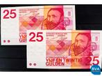 Online veiling: 2 Bankbiljetten 25 gulden nederland 1971|
