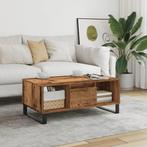 vidaXL Salontafel 90x50x36,5 cm bewerkt hout oud houtkleurig, Huis en Inrichting, Tafels | Salontafels, Verzenden, Nieuw, Overige houtsoorten