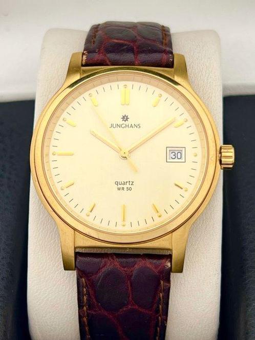 Junghans - Zonder Minimumprijs - 18K GP Vintage Over Size -, Sieraden, Tassen en Uiterlijk, Horloges | Heren