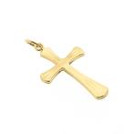 Gouden hanger van een kruis (religieus, kruis kettinghanger), Overige merken, Goud, Gebruikt, Ophalen of Verzenden