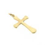 Gouden hanger van een kruis (religieus, kruis kettinghanger), Sieraden, Tassen en Uiterlijk, Bedels, Ophalen of Verzenden, Gebruikt