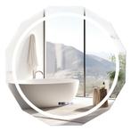 2dekans | Coast LED-Badkamerspiegel 76x76 cm Zilver/Wit met, Huis en Inrichting, Woonaccessoires | Spiegels, Ophalen of Verzenden