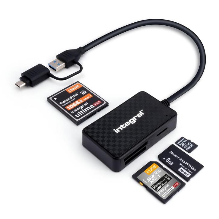 Integral 4-in-1 Multi Card Reader - USB 3.2 Gen 1 | USB-A..., Huis en Inrichting, Lampen | Overige, Nieuw, Ophalen of Verzenden