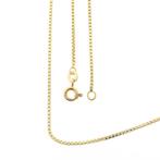 Gouden Venetiaanse schakel ketting | 50 cm (veersluiting), Sieraden, Tassen en Uiterlijk, Kettingen, Ophalen of Verzenden, Gebruikt