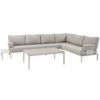 Hong Kong hoek loungeset 5 delig aluminium latte zand, Ophalen of Verzenden, Nieuw, Aluminium