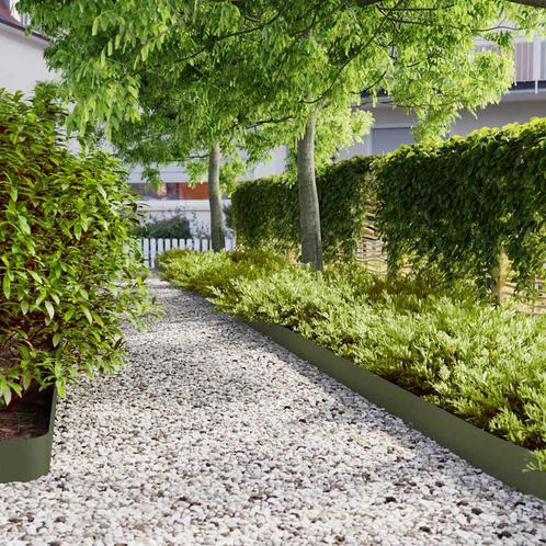 vidaXL Gazonranden 50 st 15x103 cm koudgewalst staal, Tuin en Terras, Overige Tuin en Terras, Nieuw, Verzenden