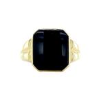 Gouden zegelring met onyx 14 krt, Sieraden, Tassen en Uiterlijk, Ringen, Ophalen of Verzenden, Nieuw