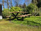 Picknicktafel Douglas en Staal - bezorging gratis en snel, Tuin en Terras, Verzenden, Nieuw, Hout