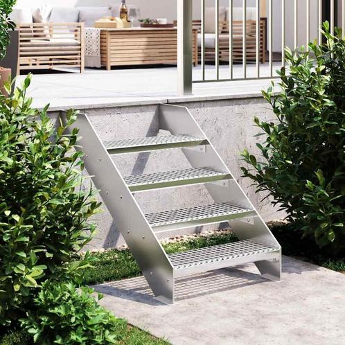 vidaXL Traptrede rooster 60x24x7 cm gegalvaniseerd staal, Doe-het-zelf en Verbouw, Ladders en Trappen, Nieuw, Verzenden