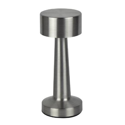 Tafellamp oplaadbaar | IP20 | Zilver | 1W | RIWIA | Dimbaar, Huis en Inrichting, Lampen | Tafellampen, Nieuw, Metaal, Ophalen of Verzenden