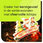 Kerstverlichting Raam Merry Christmas - 23x13cm - Inclusief, Diversen, Kerst, Verzenden, Nieuw