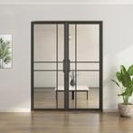 Dubbele stalen taatsdeur 6 Vlaks  Helder glas Luxe design*, Doe-het-zelf en Verbouw, Deuren en Horren, Minder dan 80 cm, Overige typen