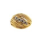 Gouden rijring met diamant 18 krt, Sieraden, Tassen en Uiterlijk, Ringen, Ophalen of Verzenden, Nieuw
