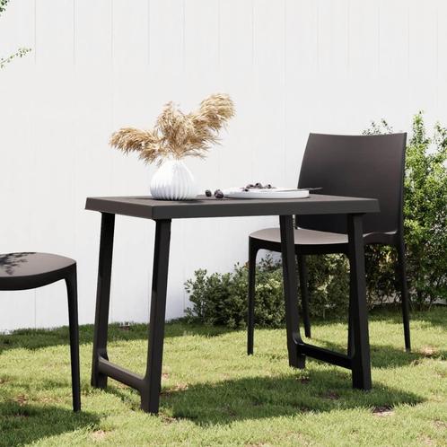 vidaXL Campingtafel hout-look 79x56x64 cm PP, Tuin en Terras, Tuintafels, Nieuw, Kunststof, Verzenden